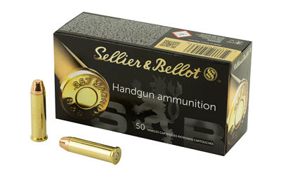 Sellier & Bellot handgun ammunition box with bullets