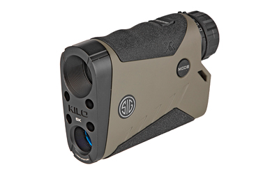 Compact handheld laser rangefinder on white background