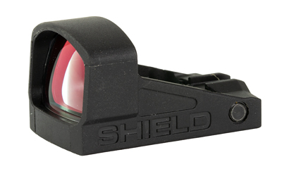 Black SHIELD branded reflex sight for firearms