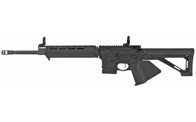 Black AR-15 rifle on white background