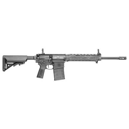 AR-15 style rifle on white background