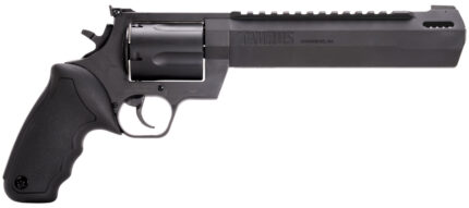 Taurus revolver with long barrel on white background