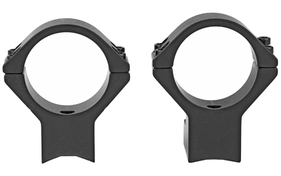 Two black circular clamp mounts on white background