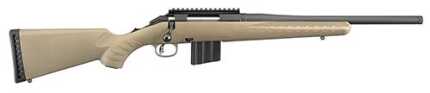 Tan semi-automatic shotgun with scope side view