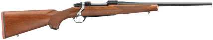 Side view of classic wooden hunting rifle