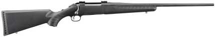 Black synthetic bolt-action hunting rifle side view