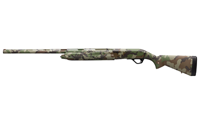 camouflage hunting rifle isolated on white background