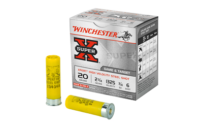 Winchester Super-X 20 gauge shotgun ammo box and shell