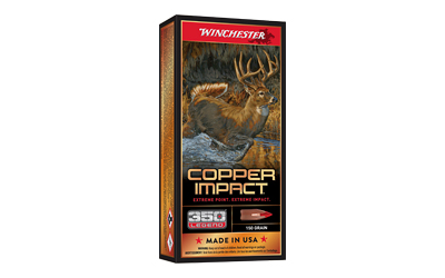 Winchester Copper Impact ammo box with deer illustration