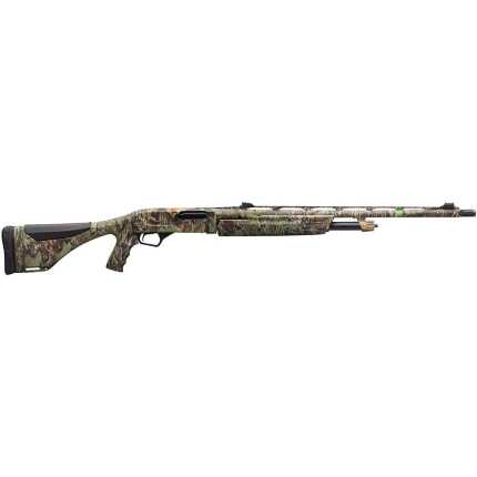 Camouflage hunting rifle with scope isolated on white