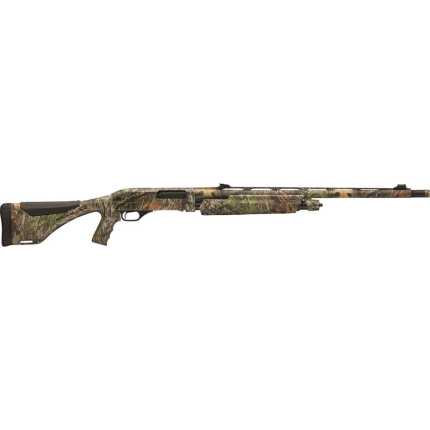 Camouflage hunting rifle isolated on white background