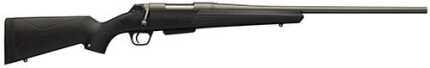 Black synthetic stock bolt-action rifle.