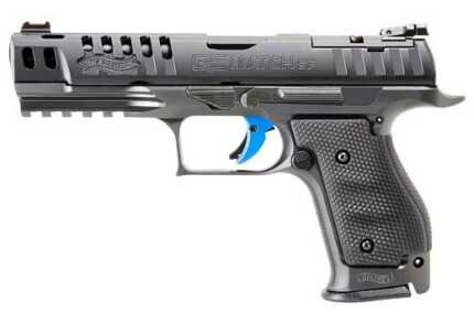 Walther Q5 Match SF semi-automatic pistol with blue trigger