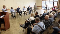 Candidates speaking at a political political forum in Yakima, Washington