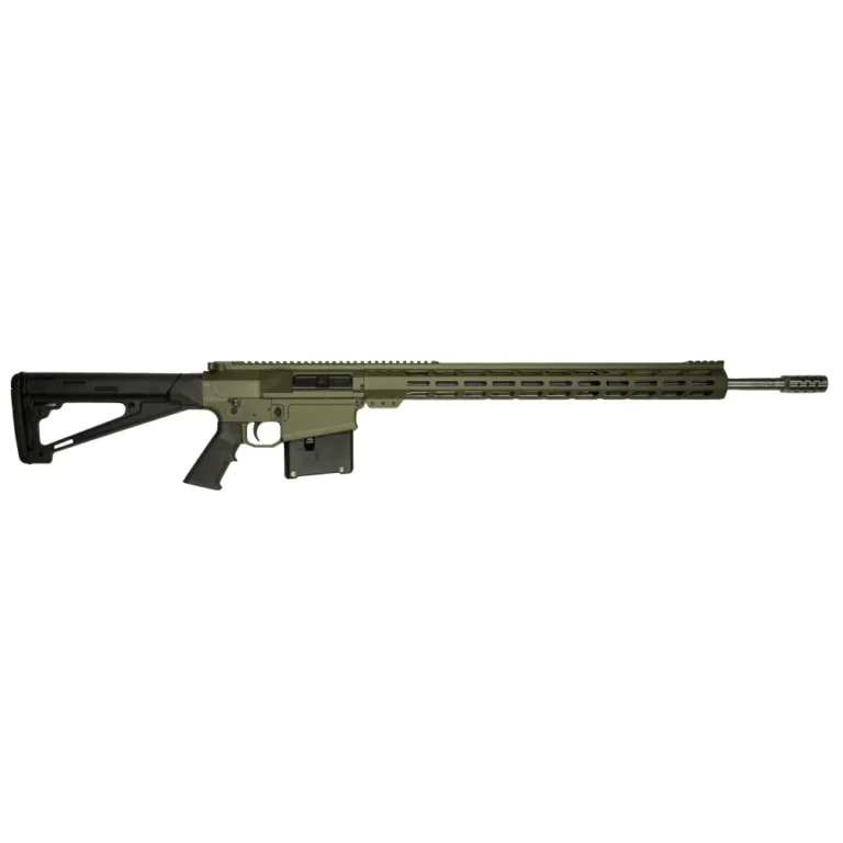 10 Ring GLFA AR Long Action Rifle 6.5 PRC 5rd Magazine 24" Barrel MLOK Handguard OD Green Cerakote