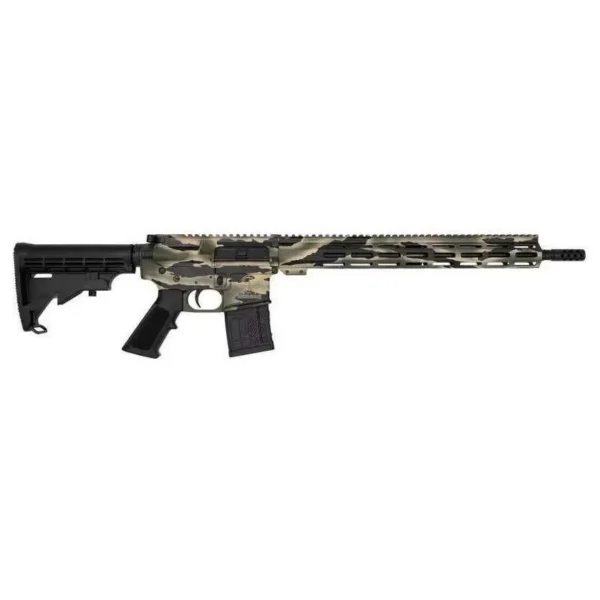10 Ring GLFA .223 Wylde Rifle .223 Wylde 30rd Magazine 16" Threaded Barrel Green Camo with 15.25" Handguard
