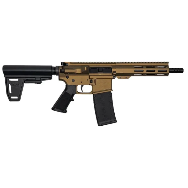 10 Ring GLFA 223 Wylde Braced Pistol .223 Wylde 30rd Magazine 7.5" Nitride Barrel Bronze Finish