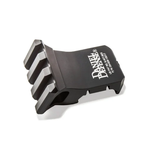 Daniel Defense 1 O'clock Offset Rail Rock & Lock, black angled mount with slotted rail