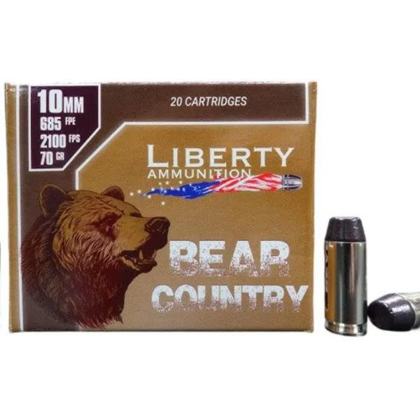 Liberty Ammunition Liberty Bear Country Handgun 10mm Auto 70gr Solid 2100 fps 20/cts