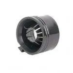 MAYVILLE WAD GUIDE FOR 12 GAUGE black angled front view with circular opening and internal guide fingers