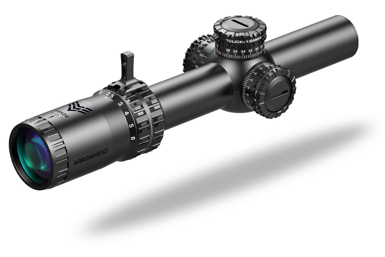 162662-DEFAULT-l.jpg 10 Ring Swampfox Arrowhead LPVO Series Rifle Scope 1-10x24 30mm SFP Green IR MOA Black