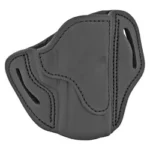 1791 BH2.4S COMP OWB STEALTH BLK RH, black holster in right-side view with belt slots
