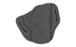 1791 BH2.4S COMP OWB STEALTH BLK RH, black holster in right-side view with belt slots