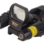BSA Reflex Sight with Red Laser 33x24mm 4 Reticles Red QR Mount for Weaver/Picatinny