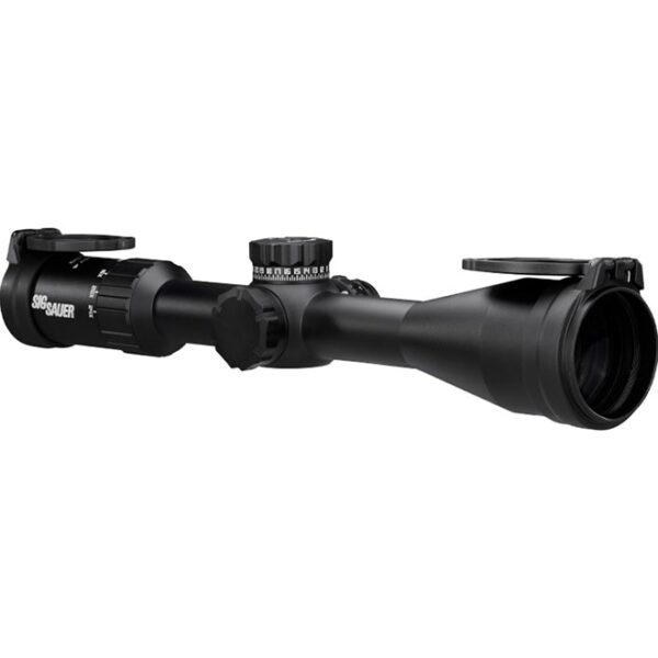 Sig Sauer Whiskey 4 Rifle Scope 4-16x44 30mm FFP MOA Milling Hunter 2.0 Non-Illum Exposed Zero Stop Side Focus - Black