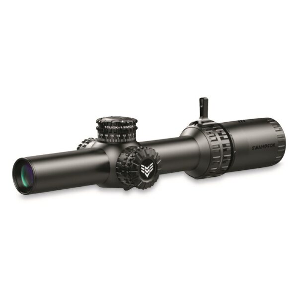 10 Ring Swampfox Arrowhead LPVO Series Rifle Scope - 1-10x24 30mm SFP Red IR BDC Black