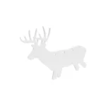 Birchwood Casey AR500 Silhouette Plate Target, white deer-shaped plate with three holes