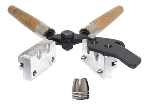 Lee Round Flat Nose Pistol Mould - Double Cavity (Handles Included) .356" 95 gr