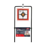 Allen EZ-Aim Hardrock AR500 Square Spinner Target & Stand, front view with black frame and target