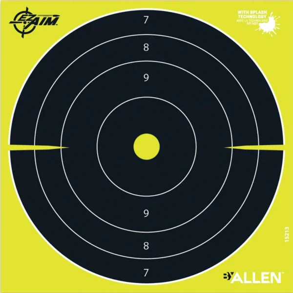 The Allen Company Inc. Allen EZ AIM Non-Adhesive Splash Bullseye 8x8- 25/ct