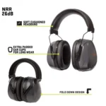 The Allen Company Inc. Allen ULTRX Heavy Sound Defender Passive Ear Muffs 26dB Grey - alternate view 3