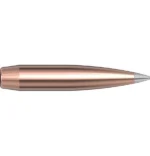 Hornady Aluminum A-Tip Match Rifle Bullets copper-colored bullet with silver tip, side view