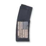 Black Rain Ordnance American Flag AR Magazine, front view with distressed flag design