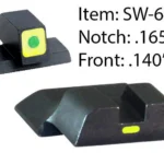 Ameriglo CAP sights, front and rear black sights with green and yellow inserts