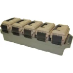 Mtm Molded Products Company MTM 5-CAN Ammo Crate Mini FDE Cans Army Green Tray