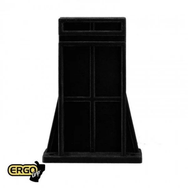 ERGO ARMORERS BLOCK FOR AR-10, black rectangular support block in front view