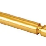 AOB Wheeler Engineering Delta Series AR10 Bore Guide, angled view of gold rod with green O-ring