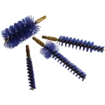 Iosso AR-15 Brush Kit, four blue bristle brushes with brass fittings
