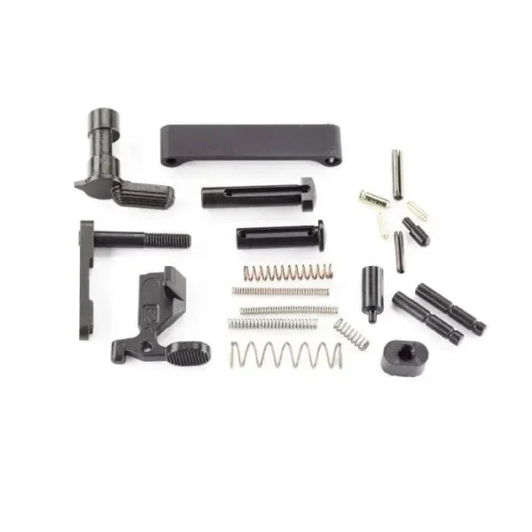 Wilson Combat Small Parts Kit for AR-15, black and silver components with springs arranged flat