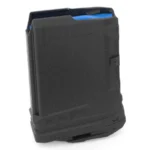 UTG AR polymer magazine, black front view with blue follower visible
