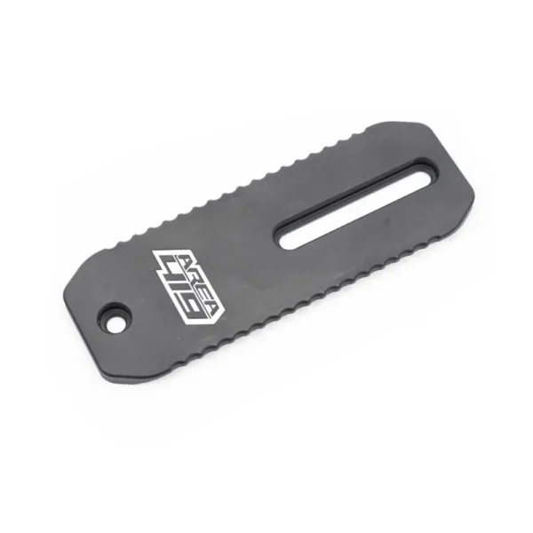 Area419 Area 419 ARCALOCK universal dovetail rail, black top view with slot and serrated edges