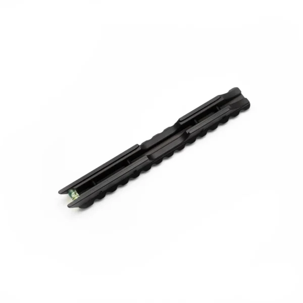 Area419 Area 419 CZ457 scope rail, angled top view in black with slots and mounting holes