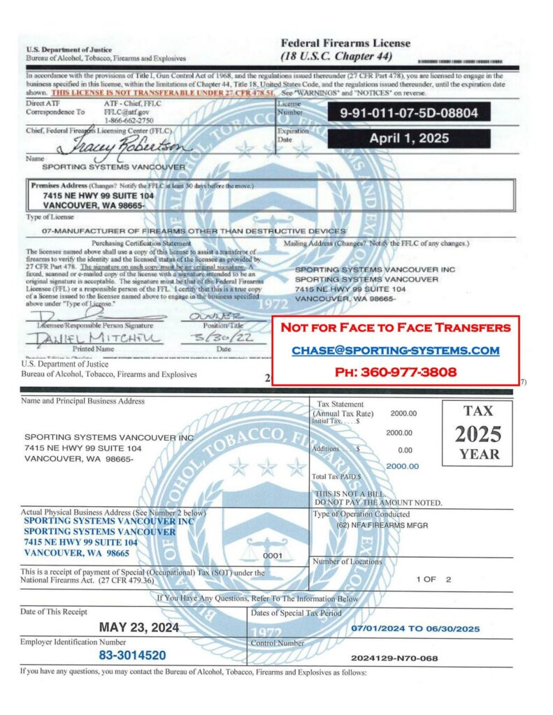 A rifle available at BT Gun Company, a licensed FFL dealer serving Washington County, WI