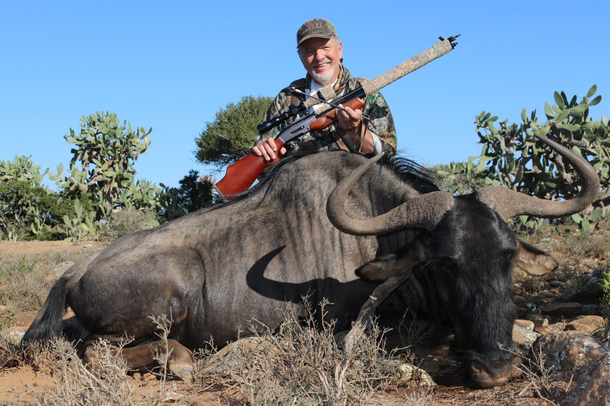 Hammer Carbine big-bore air rifle used for hunting in desert