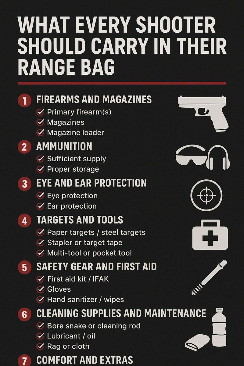 Beginner wearing safety glasses and ear muffs at a shooting range