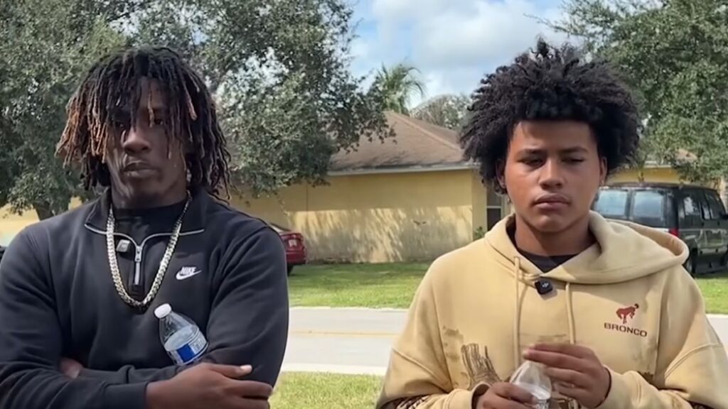 Florida school bus stop illustrating a reported defensive handgun confrontation